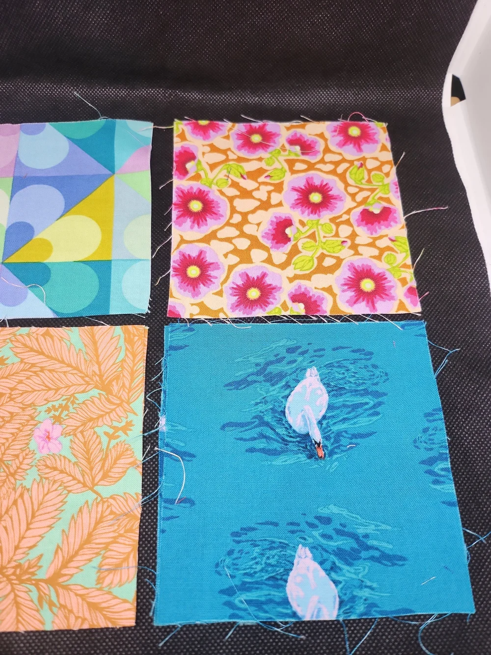 Unbranded Turquoise & Pink Fabric Swatch Set for Home Office & Crafts